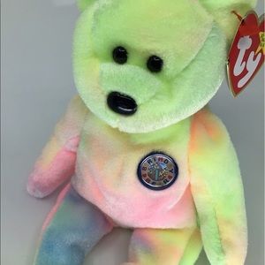 B.B. the birthday bear Beanie Baby